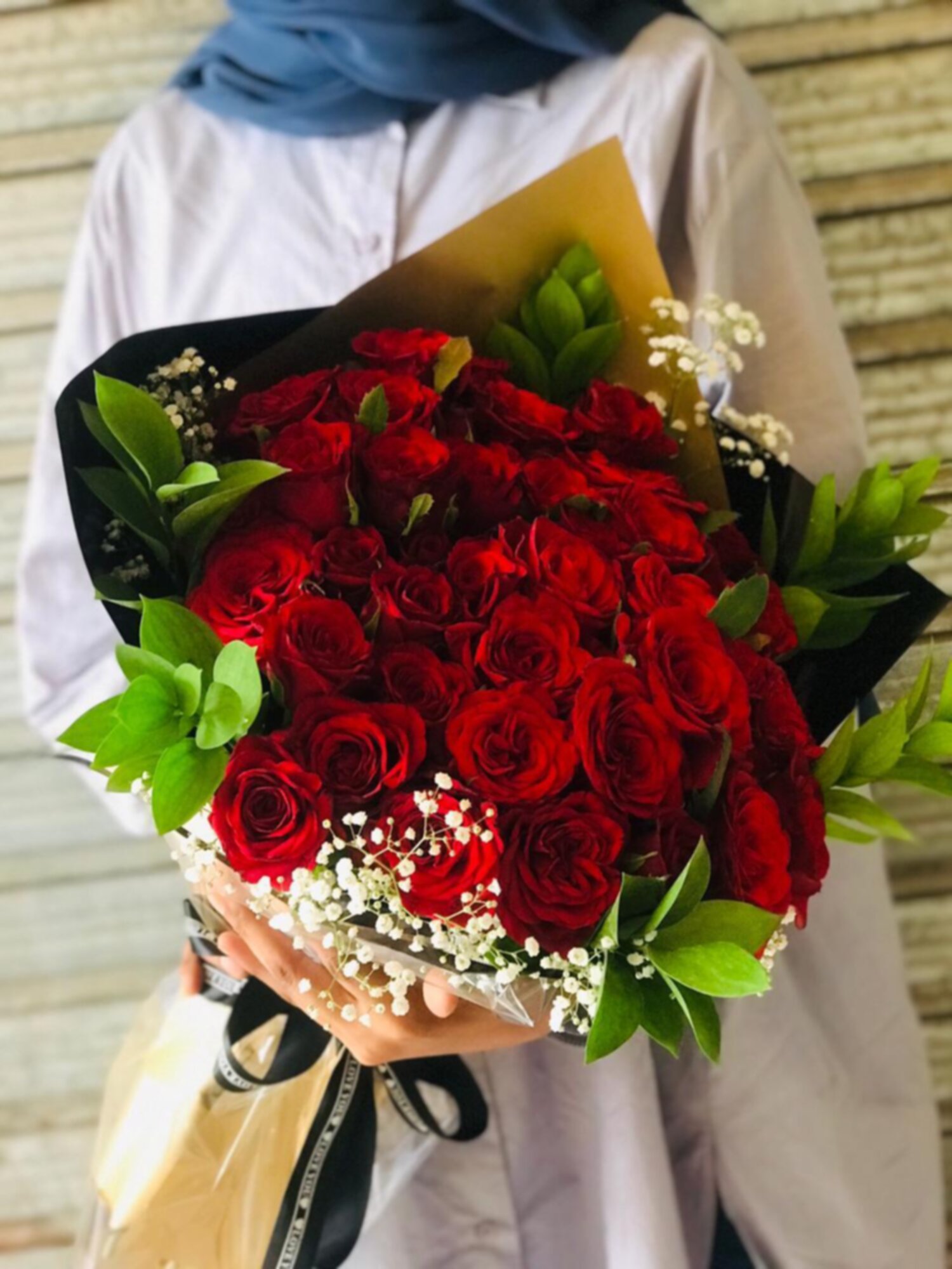 باقة ورد جوري احمر طبيعي