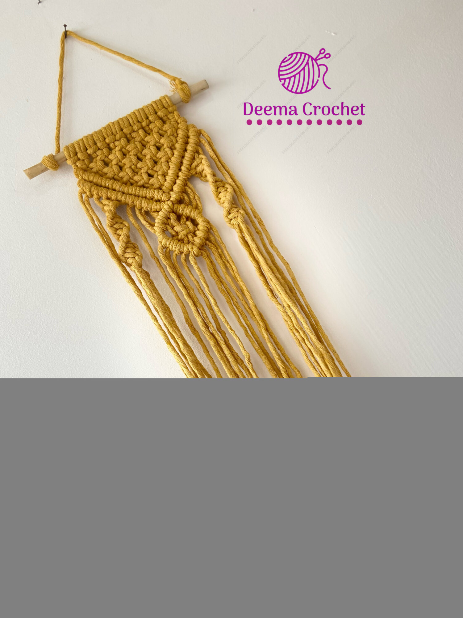 تعليقة مكرمية بسيطة 🧶